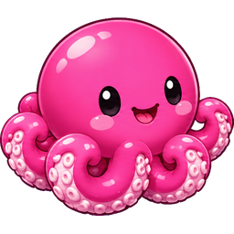 A cute pink octopus piece